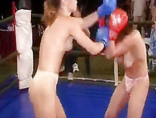 Outdoor Topless Boxing Babes