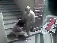 Staircase Security Cam Catpures Wife Fucking