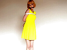 Mia Valentine In Yellow Dress Fun