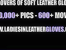 Smoking Leather Clad Blonde Mistress In Gloves And Boots Fet