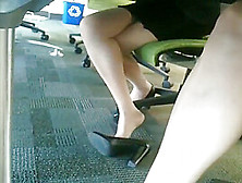 Heels Dangling Office Meeting