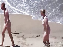 Exposed People On A Nudist Beach Are Sometimes Having Sex There,  To Amuse Every Other