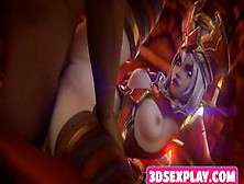 Girlfriends With Big Massive Titty From 3D Games Gets Wild Fuck