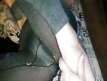 Licking My Step Milf's Smelly Soles And Jerking Her On Her Foot