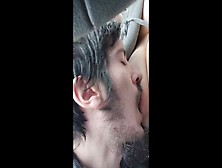 Playing And Blowing Ex-Wife's Boobies On Car Ride