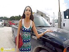 Roadside - Spicy Hispanic Mounts A Massive Prick To Free Her Car