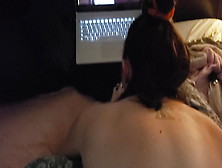 Wifey Cums Watching Weekend Session With Two Red Heads