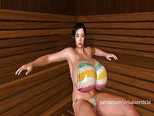 Oriental Bitch Breast Expansion In Sauna Chinese Animation