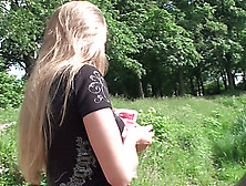 Willa In Amateur Girl Gives A Blowjob In The Woods