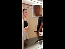 White Chick Drool And Gag All Over Bbc In Mall Bathroom