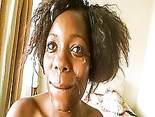 Rwandese Ebony Cummed On After Job By Big Dick White Boss