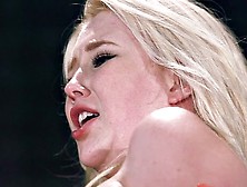 Blond Bitch Stuffed Tirelessly In Her Pussy And On Her Face