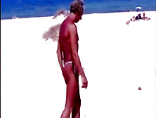 Tanned Guy On Beach In Tiny String Thong (Temporarily!) 3