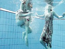 2 Clothed Beauties Underwater Anna Netrebko And Lada Poleshuk