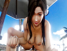 Doa Holding Sayuris Hand While She Enjoys Perfect Riding Sex In The Cozy Beach Breeze