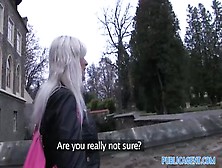 Teasing Yellow-Haired Female In Amateur Porn In Public Place