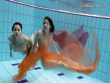 Sara Bombina And Gazel Podvodkova Underwatershow Beauties