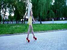 Sexy Amateur Women Get Filmed Walking In Their Hot High Heels In A Compilation