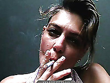 Awesome Closeup With French Bitch Smoking On Cam