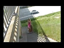 2 Girls With Strapon In Public Road