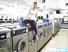 Crazy Masturbating Cali Hayes Gets Fucked By Laundromat Owner