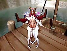 Two Futanari Fuck Ass Standing Double Anal Penetration - Warcraft Hentai Parody