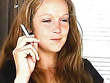 Young Lady Is Smoking Her Sexy Cigarette