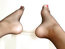 Perfect Monika Bian.  Sheer Nylon Feet'n Toes