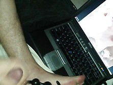 I Cum On My Foot As I Watch Some Porn.