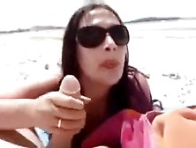Outrageous Vacation Blowjob From My Skanky Hot Brunette Babe
