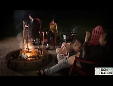 Submissive Cum-Smore By The Fire