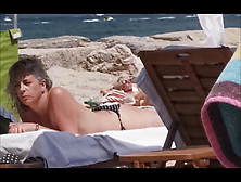 Secretly Watching A La Plage (167) - Topless Large Tits Milf On Beach