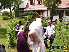 Blonde Bride Fucked Outdoors At The Wedding