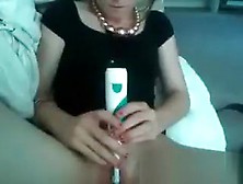 Nasty Babe Gets An Electric Toothbrush