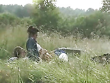 Camping Couple Has Hardcore Sex In A Field