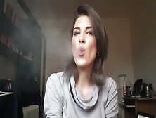 Beautiful Brunette Milf Smoking Sexy
