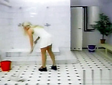 Hot Maid Gets Gangbanged In The Bathroom
