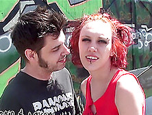 Slutty Redhead Girl Loves To Be Fucked By Strangers For Money