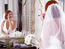 Chubby Redhead Bride Lennox Gets Her Tasty Muff Plugged Hard