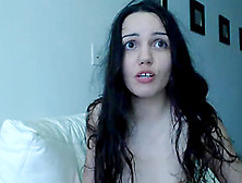 Hot Naughty Brunette Teen Masturbates Until She Squirts On Cam