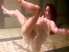 Brunette Teen Kristina Andreeva Swims Naked In The Pool