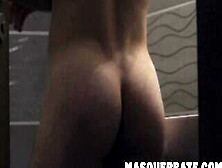 Amazing Muscular Stud Wastes No Time Jerking Off Alone