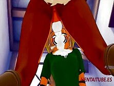 Furry Yiff Animated - Tigress Gives A Fox A Blowjob In The