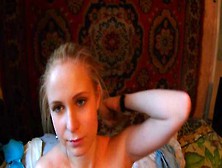 Russian Blonde Hottie Is Having Morning Sex With Her Boyfriend