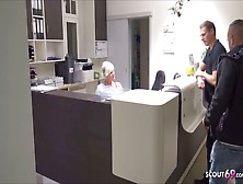 German Nurse Stacy Help 2 Guys To Cum In Semen Bank With Se…