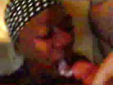 Black Hussy In A Dotted Bandana Receives Cum In Her Mouth