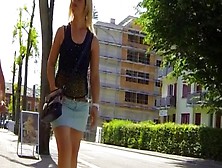 Candid - Sexy Italian Milf In Mini Skirt Leggs