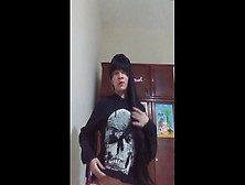 Femboy Showing His Legs And Panties