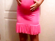 Preggo Lateshay Pink Mini Skirt Strip