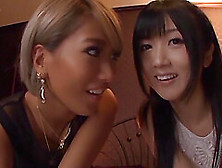 Homemade Ffm Threesome With Two Stunning Japanese Girlfriends